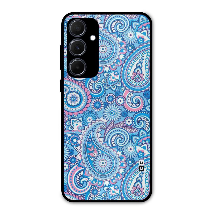 Artistic Blue Art Metal Back Case for Galaxy A35