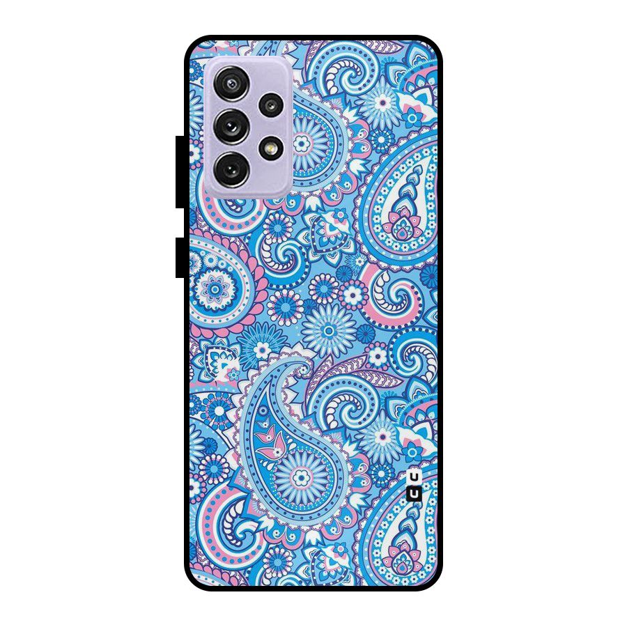 Artistic Blue Art Metal Back Case for Galaxy A72