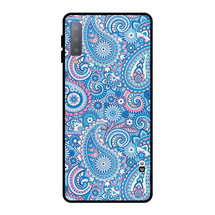 Artistic Blue Art Metal Back Case for Galaxy A7 (2018)