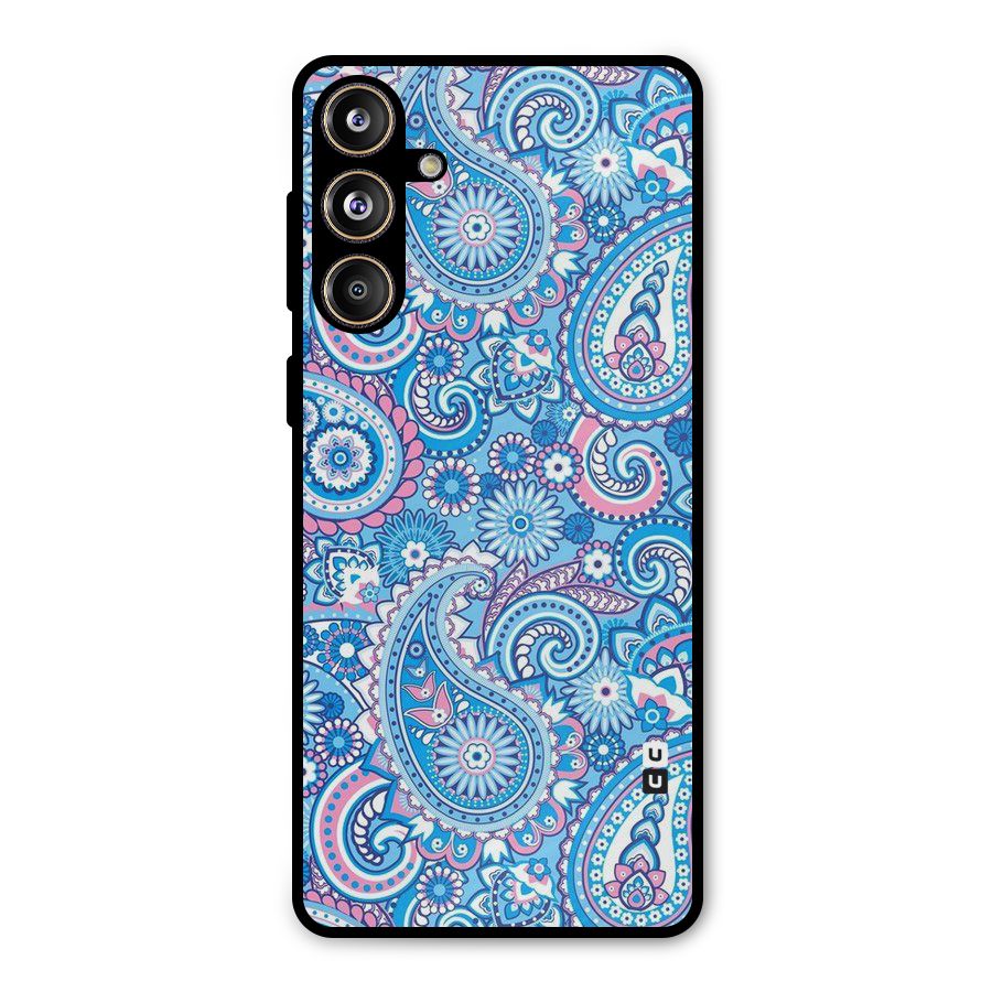 Artistic Blue Art Metal Back Case for Galaxy F55