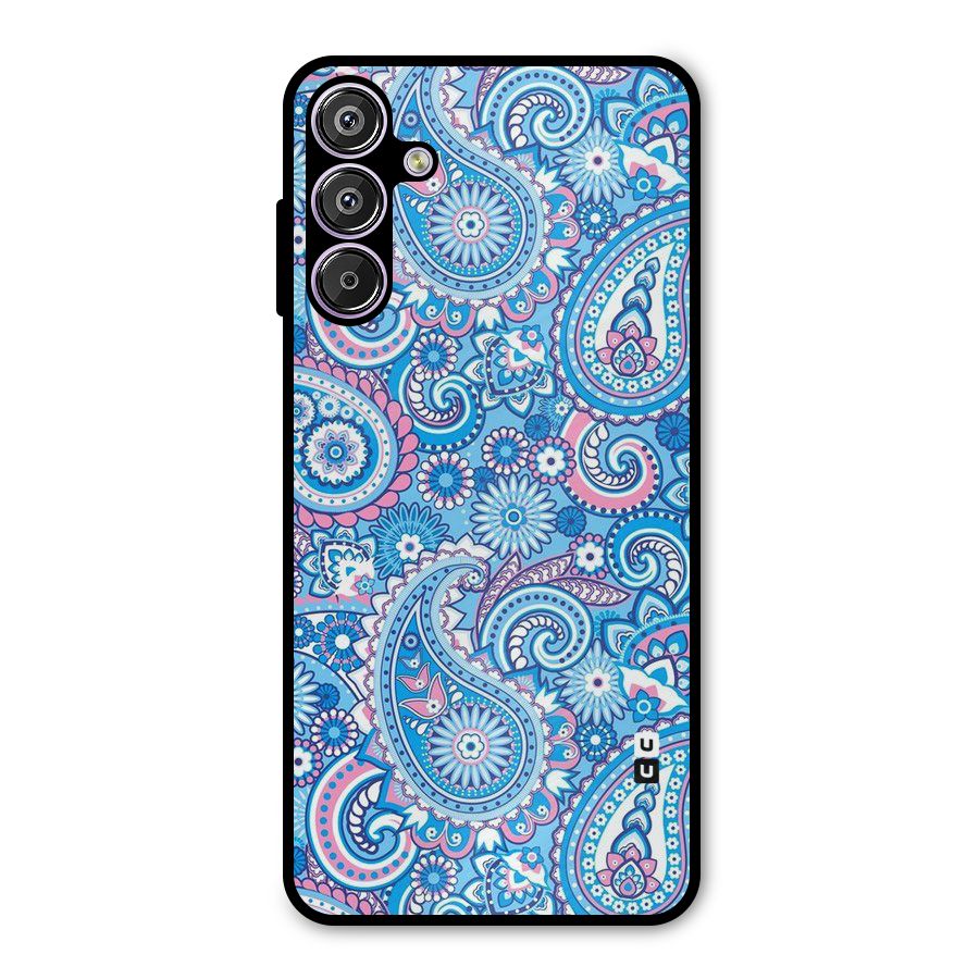 Artistic Blue Art Metal Back Case for Galaxy M15