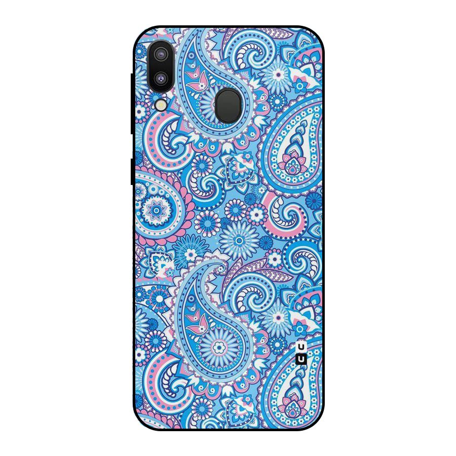 Artistic Blue Art Metal Back Case for Galaxy M20