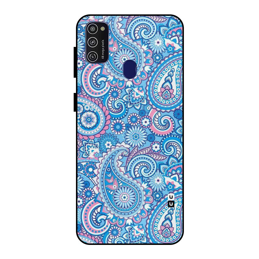 Artistic Blue Art Metal Back Case for Galaxy M30s