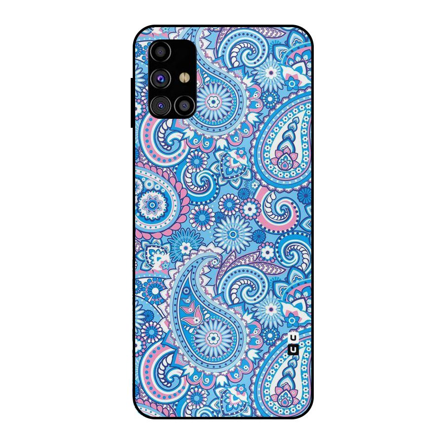 Artistic Blue Art Metal Back Case for Galaxy M31s
