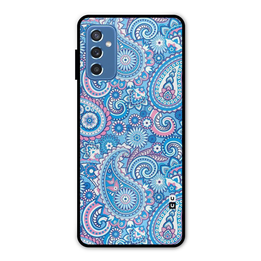 Artistic Blue Art Metal Back Case for Galaxy M52 5G