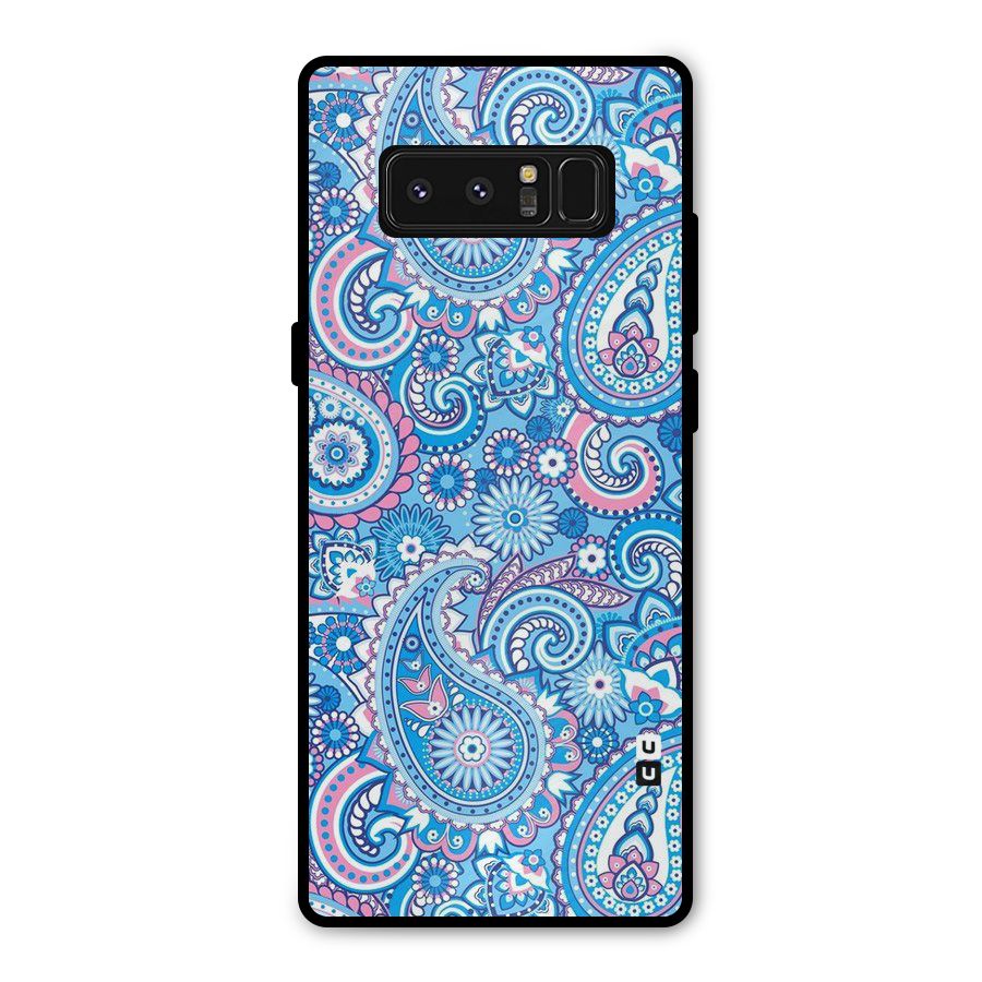 Artistic Blue Art Metal Back Case for Galaxy Note 8