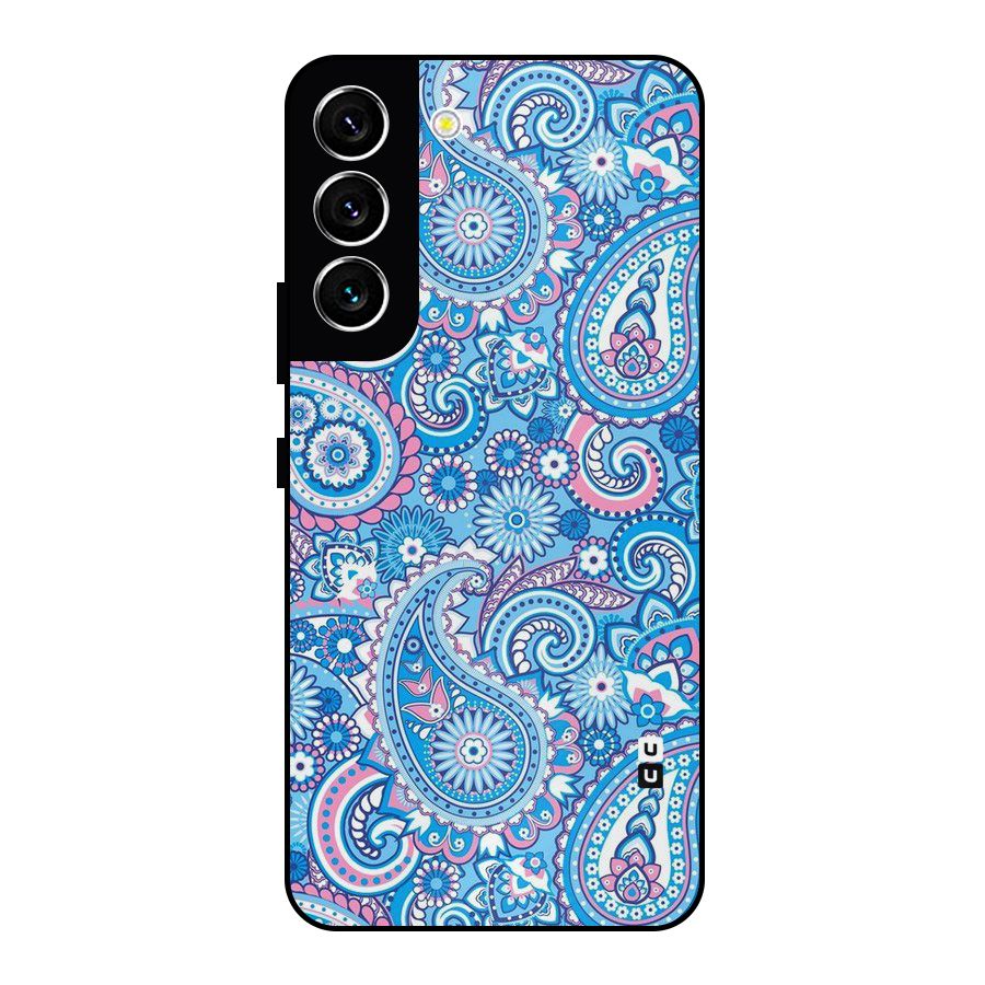 Artistic Blue Art Metal Back Case for Galaxy S22 5G