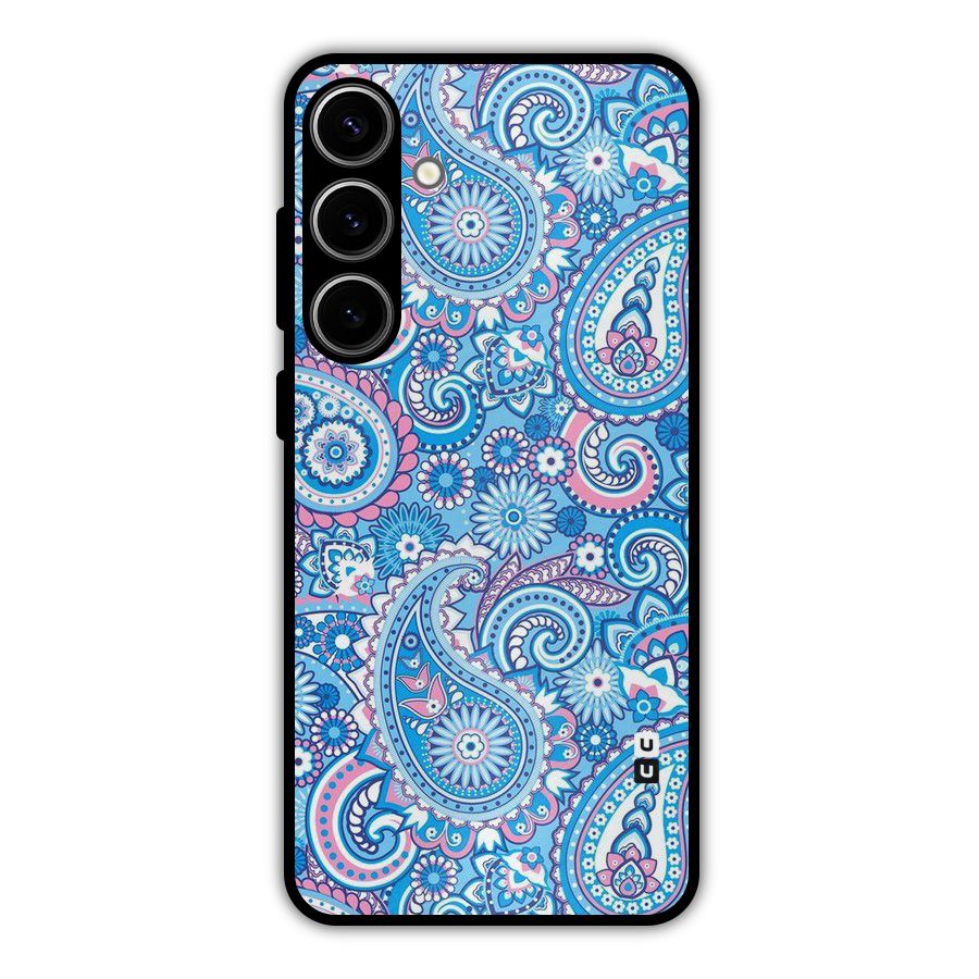 Artistic Blue Art Metal Back Case for Galaxy S24 Plus