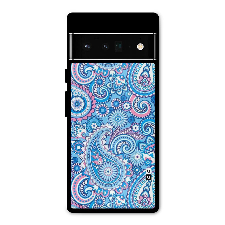 Artistic Blue Art Metal Back Case for Google Pixel 6 Pro