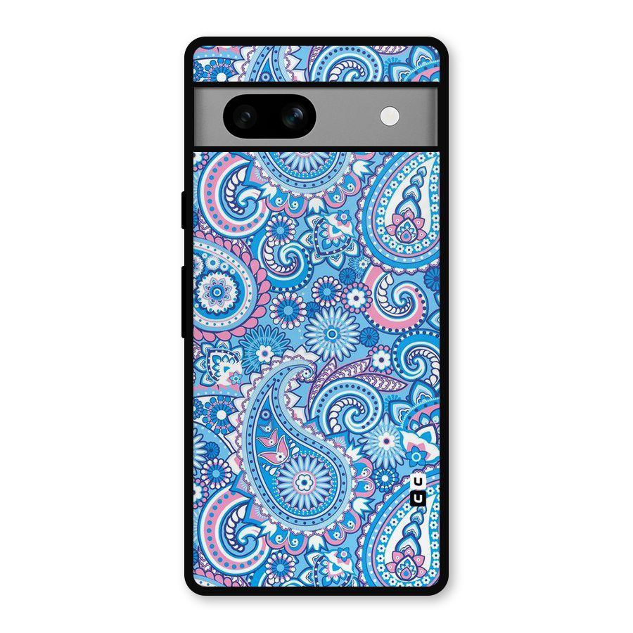 Artistic Blue Art Metal Back Case for Google Pixel 7a