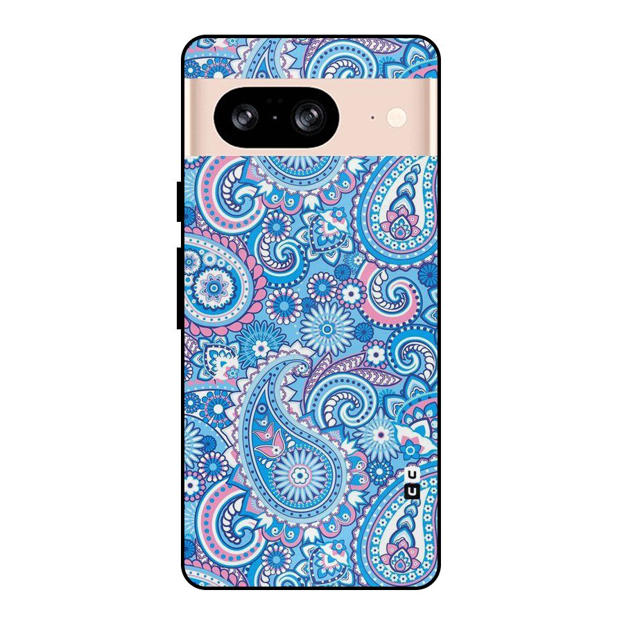 Artistic Blue Art Metal Back Case for Google Pixel 8