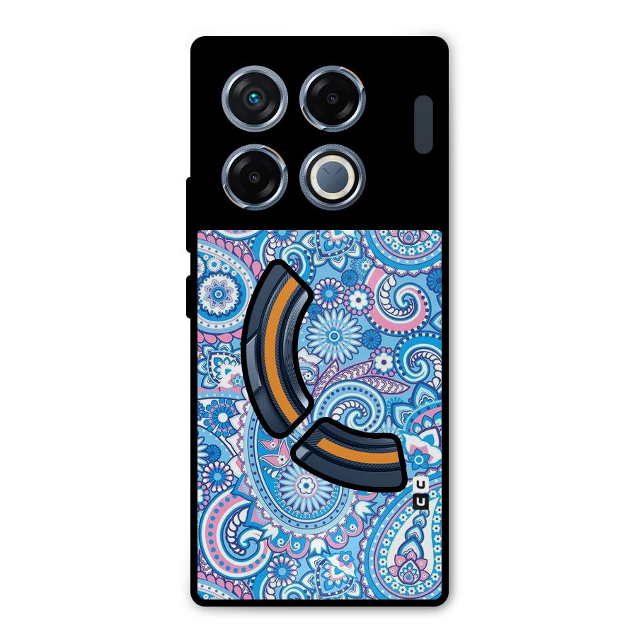 Artistic Blue Art Metal Back Case for Infinix GT 20 Pro