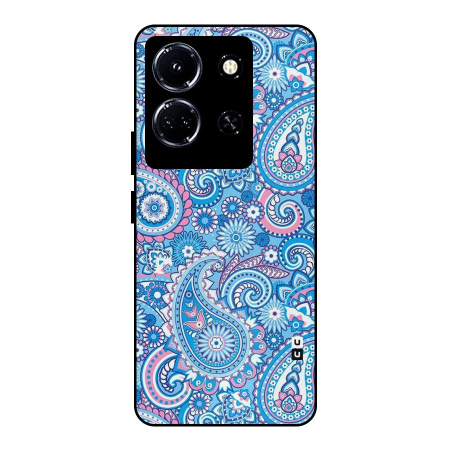 Artistic Blue Art Metal Back Case for Infinix Note 30 5G