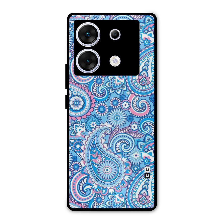 Artistic Blue Art Metal Back Case for Infinix Zero 30 5G