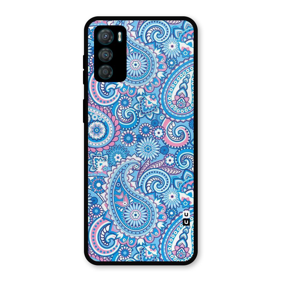 Artistic Blue Art Metal Back Case for Moto G42