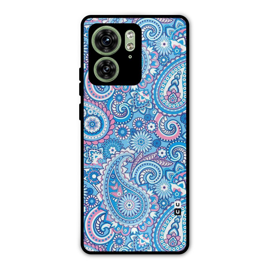 Artistic Blue Art Metal Back Case for Motorola Edge 40 5G