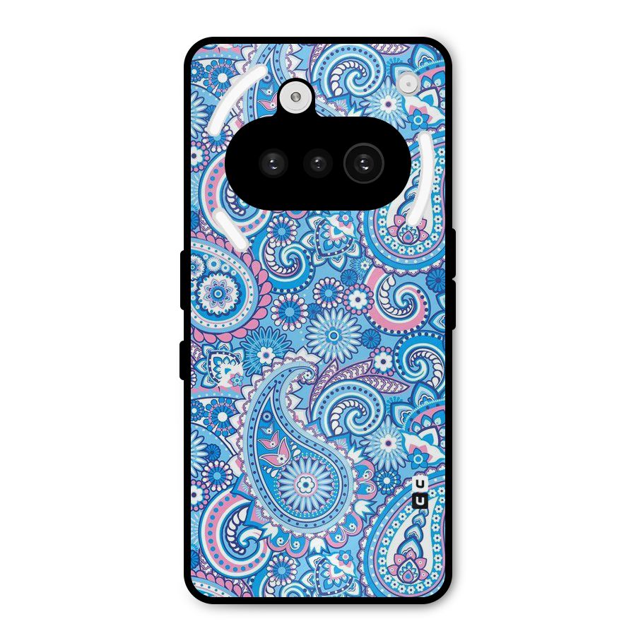 Artistic Blue Art Metal Back Case for Nothing Phone 3a