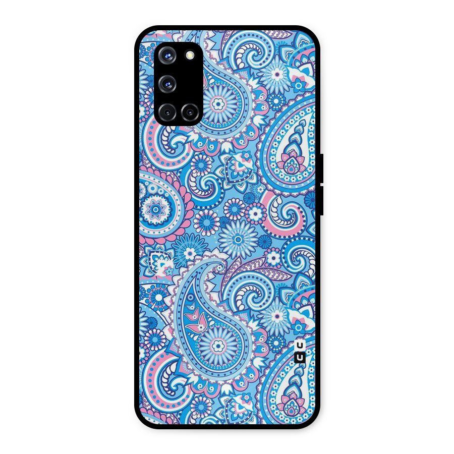 Artistic Blue Art Metal Back Case for Oppo A52