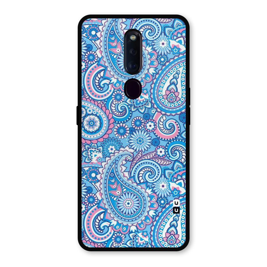 Artistic Blue Art Metal Back Case for Oppo F11 Pro
