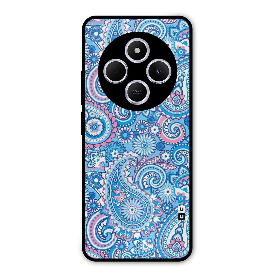 Artistic Blue Art Metal Back Case for Poco C75 5G