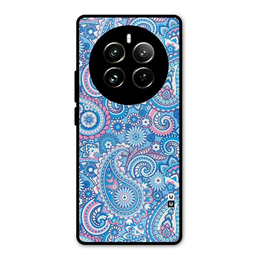 Artistic Blue Art Metal Back Case for Realme 12 Pro