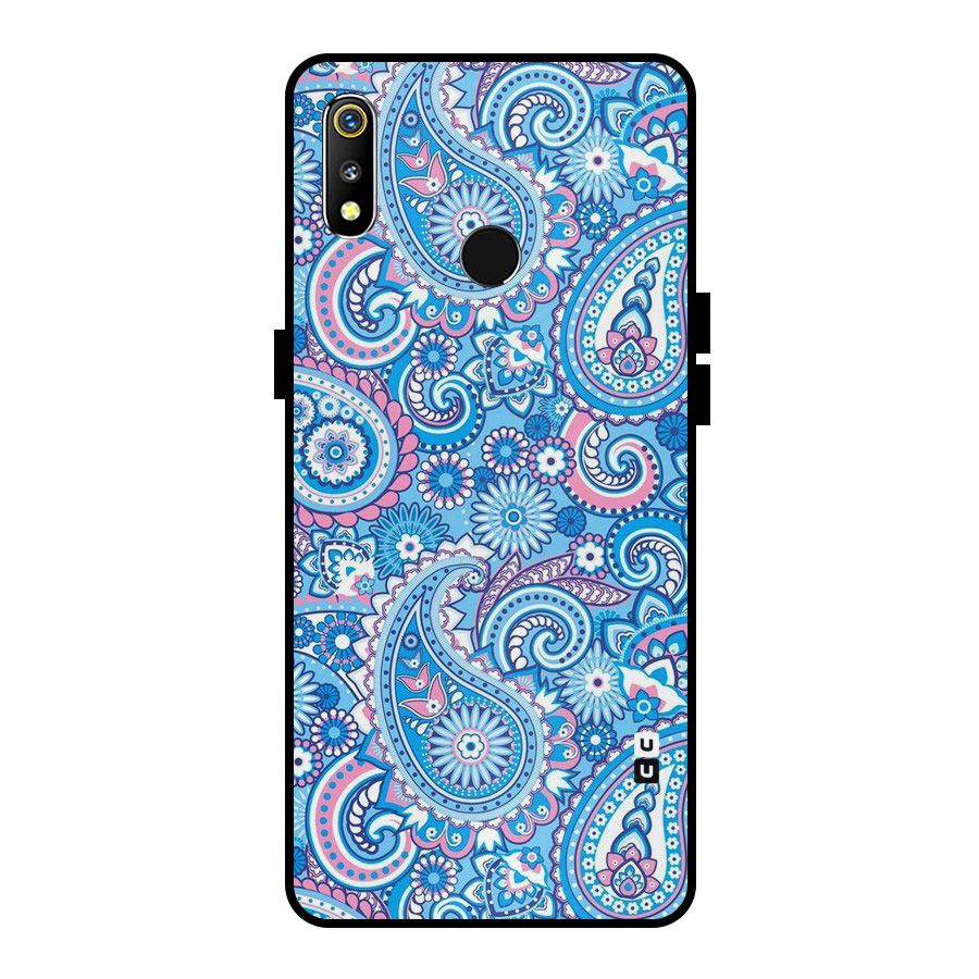 Artistic Blue Art Metal Back Case for Realme 3i
