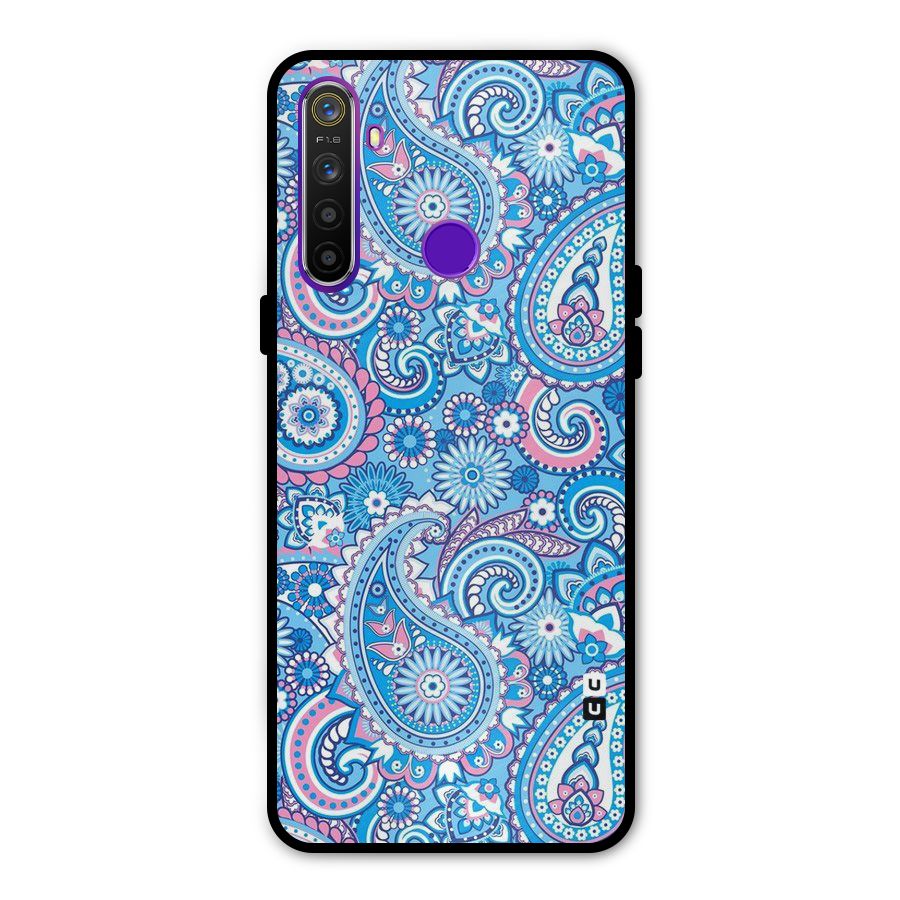 Artistic Blue Art Metal Back Case for Realme 5