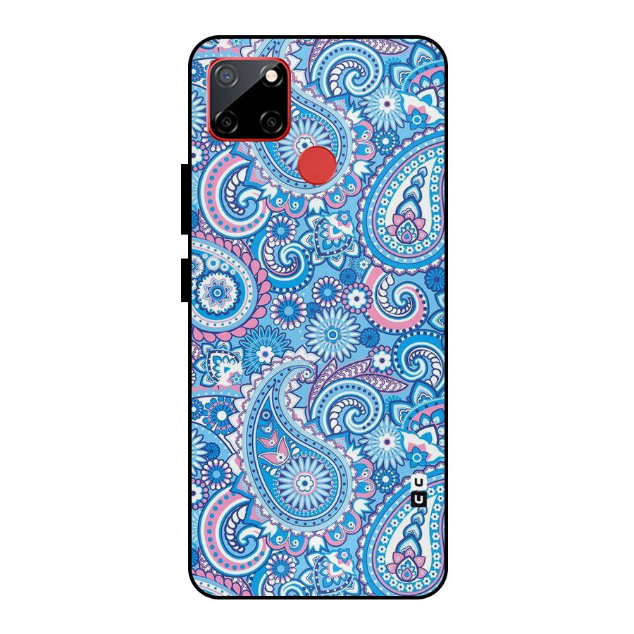 Artistic Blue Art Metal Back Case for Realme C12