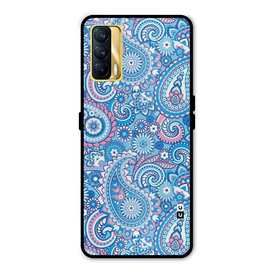 Artistic Blue Art Metal Back Case for Realme X7