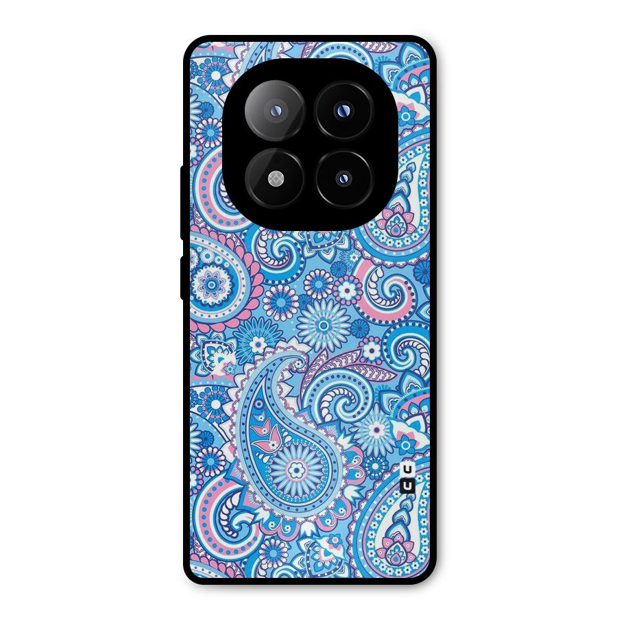 Artistic Blue Art Metal Back Case for Redmi Note 14 Pro Plus 5G