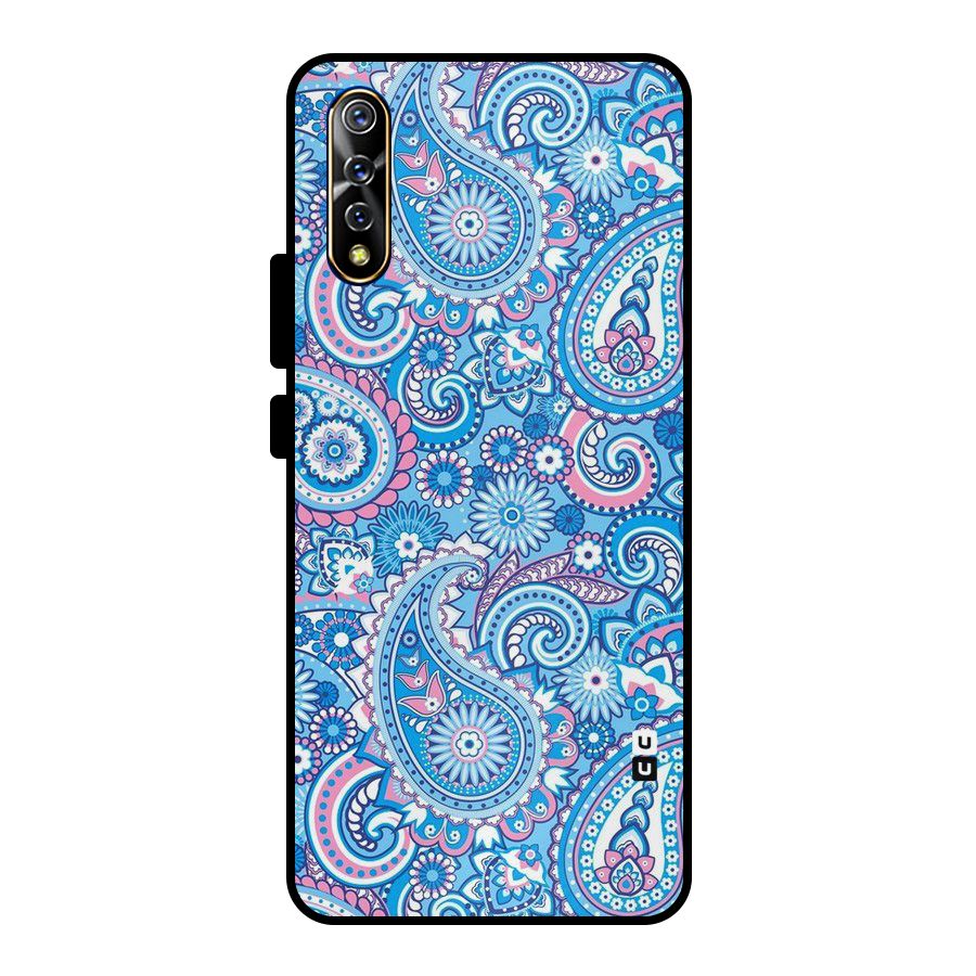 Artistic Blue Art Metal Back Case for Vivo S1