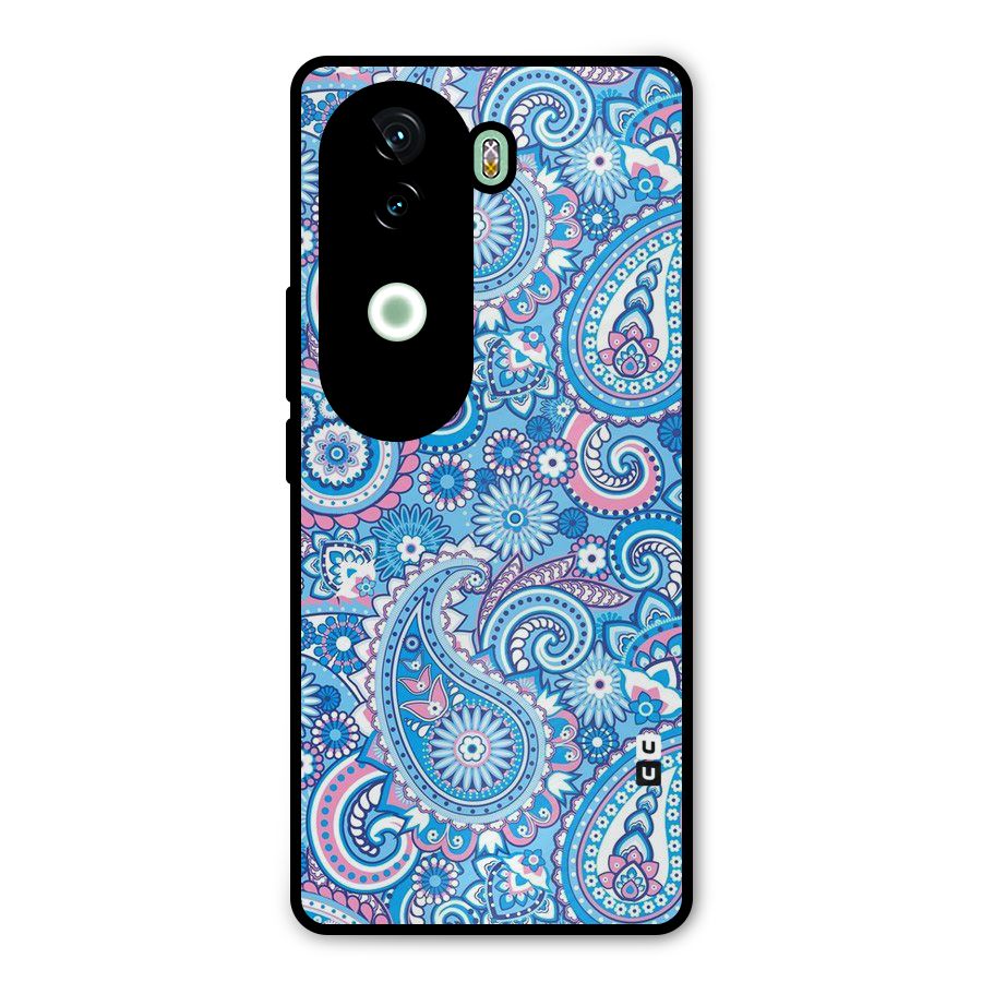 Artistic Blue Art Metal Back Case for Vivo V40e