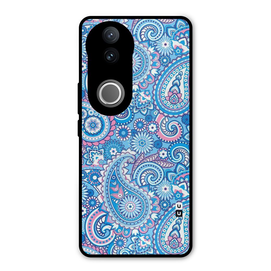 Artistic Blue Art Metal Back Case for Vivo V50e