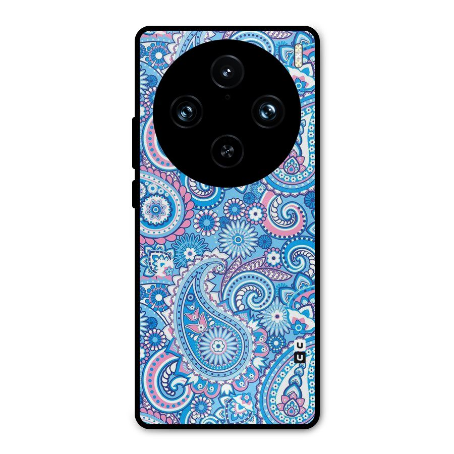 Artistic Blue Art Metal Back Case for Vivo X100 Pro