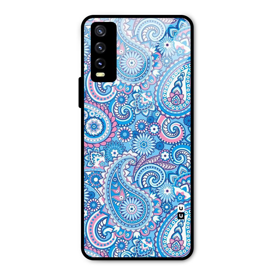 Artistic Blue Art Metal Back Case for Vivo Y20