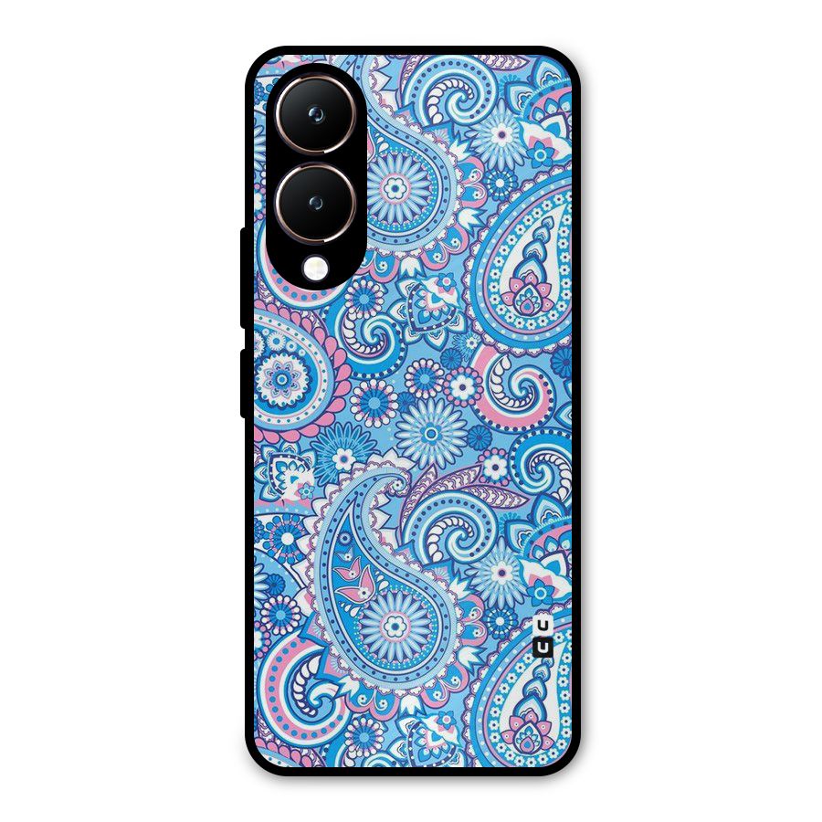 Artistic Blue Art Metal Back Case for Vivo Y28