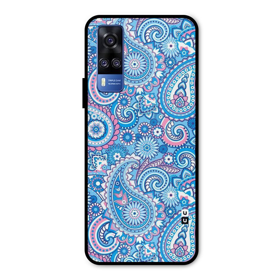 Artistic Blue Art Metal Back Case for Vivo Y31