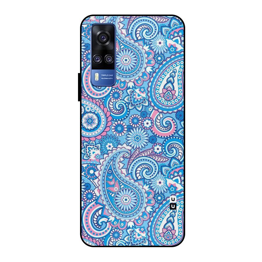 Artistic Blue Art Metal Back Case for Vivo Y51