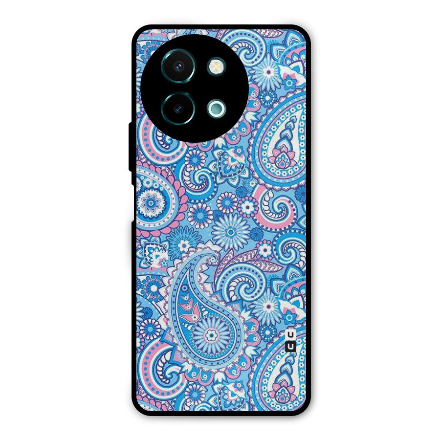 Artistic Blue Art Metal Back Case for Vivo Y58