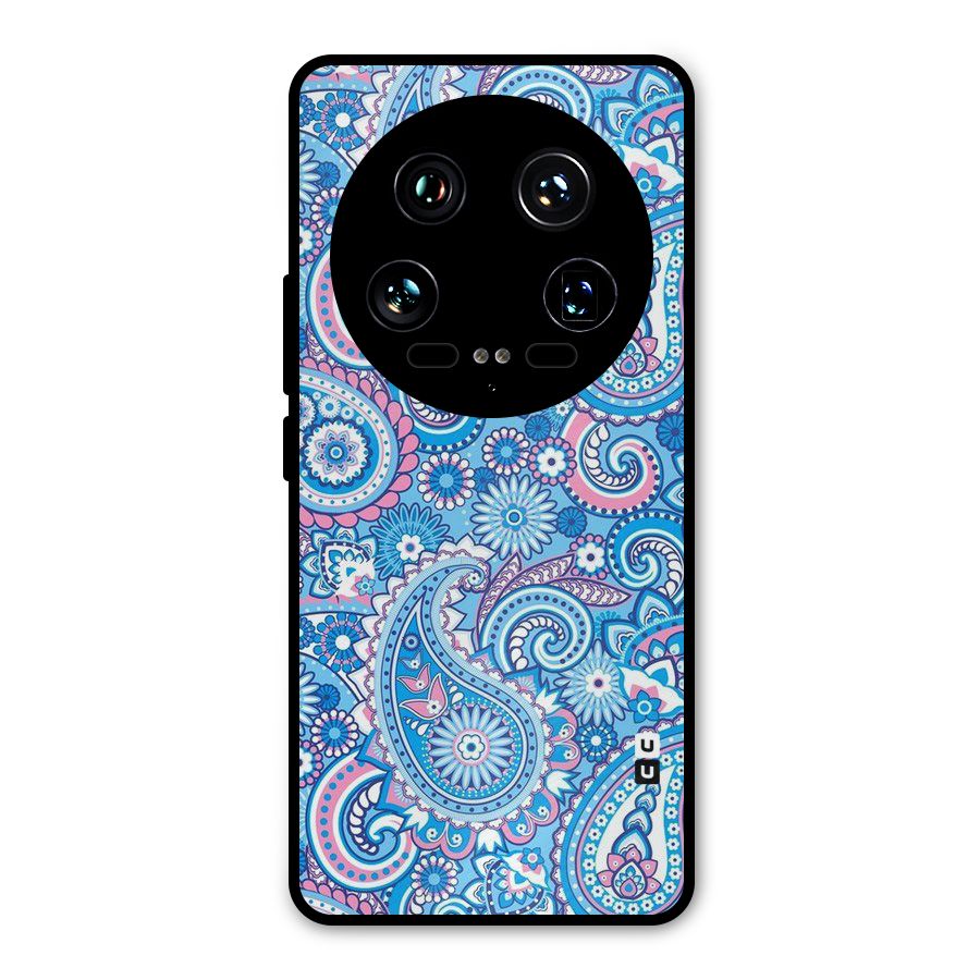 Artistic Blue Art Metal Back Case for Xiaomi 14 Ultra