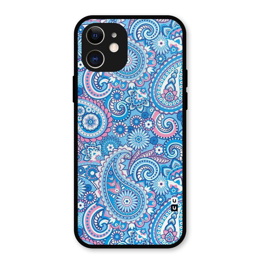 Artistic Blue Art Metal Back Case for iPhone 12