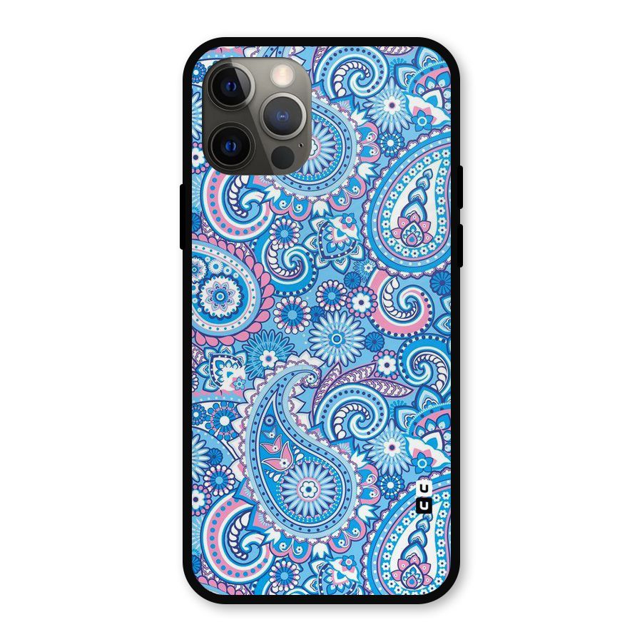 Artistic Blue Art Metal Back Case for iPhone 12 Pro