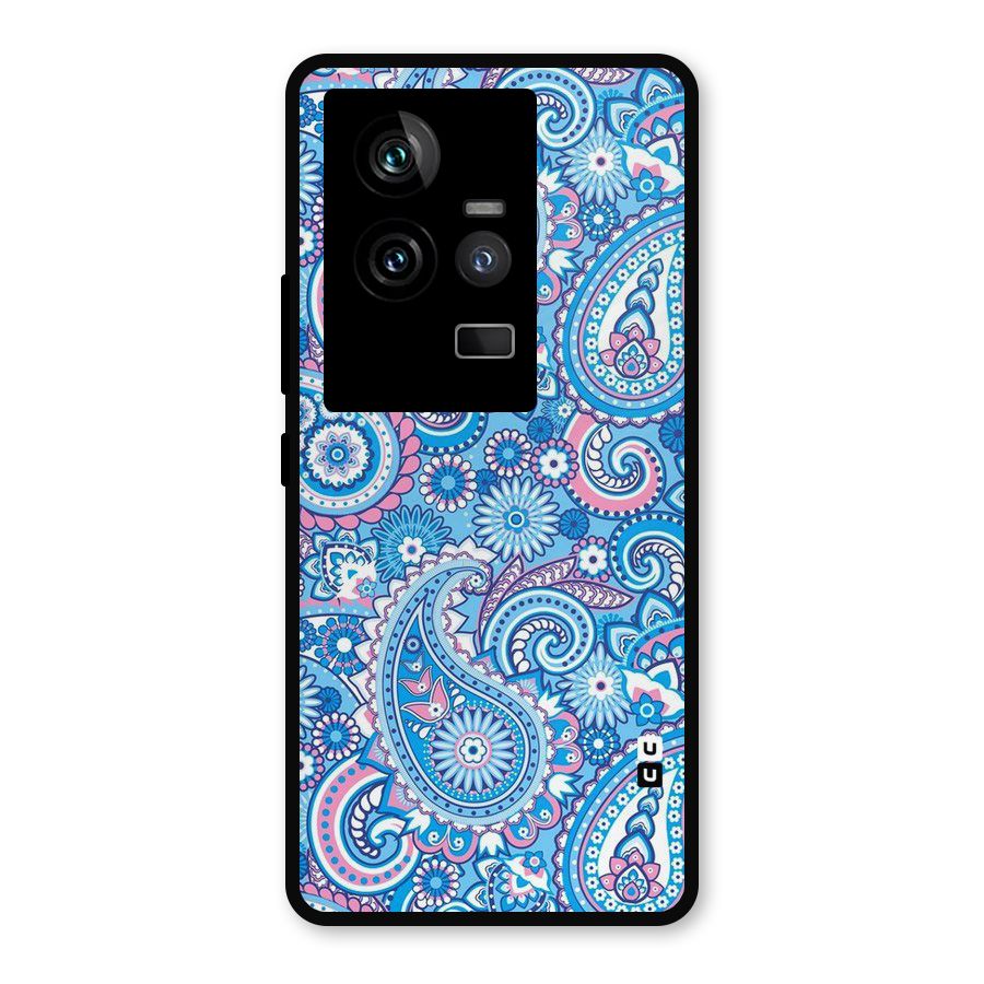 Artistic Blue Art Metal Back Case for iQOO 11 5G