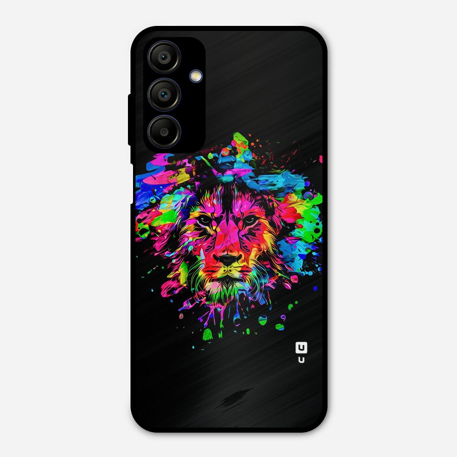 Artistic Lion Art Splash Metal Back Case for Galaxy A15 5G