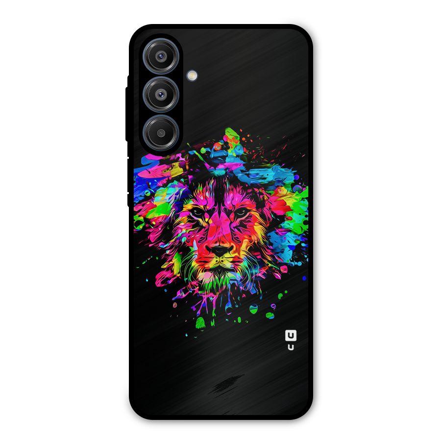 Artistic Lion Art Splash Metal Back Case for Galaxy A16 5G