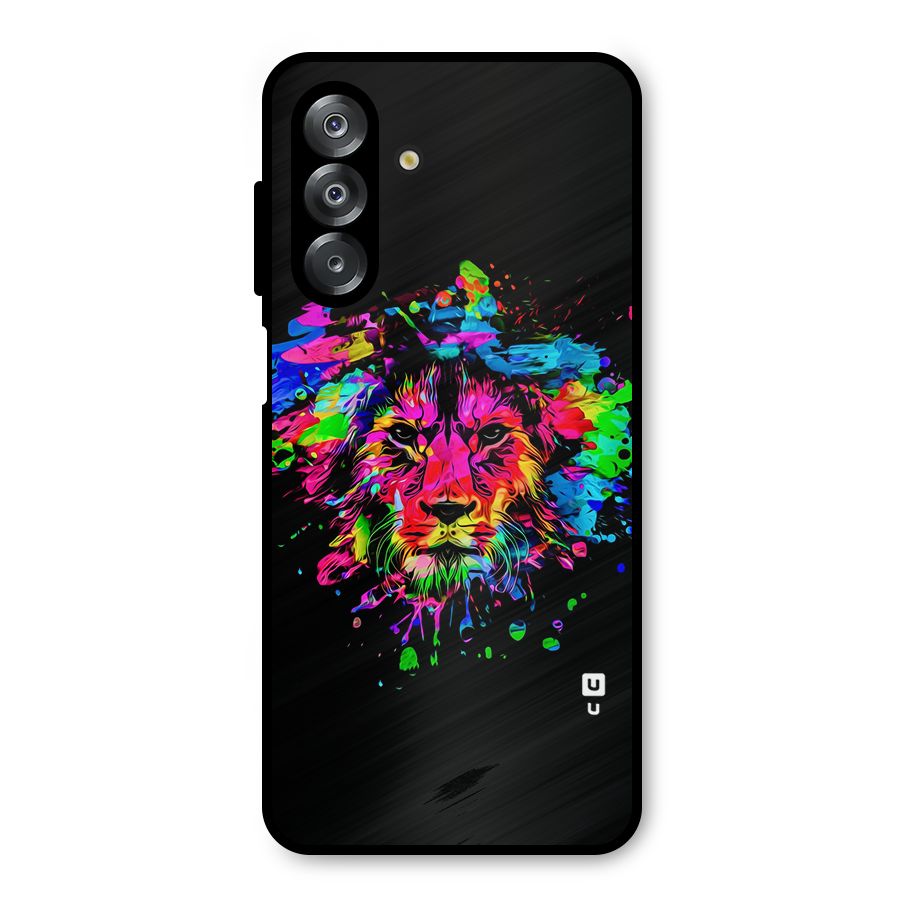 Artistic Lion Art Splash Metal Back Case for Galaxy A26