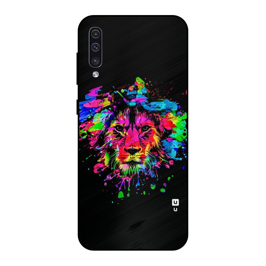 Artistic Lion Art Splash Metal Back Case for Galaxy A50