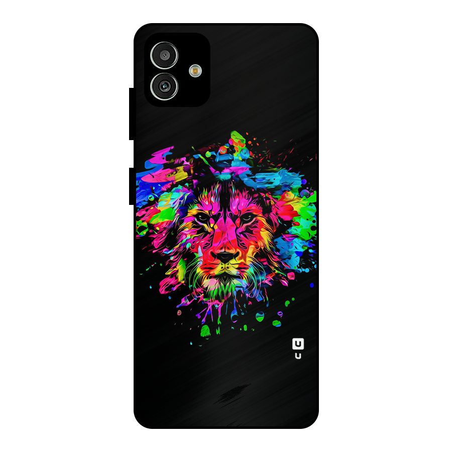 Artistic Lion Art Splash Metal Back Case for Galaxy M13 5G