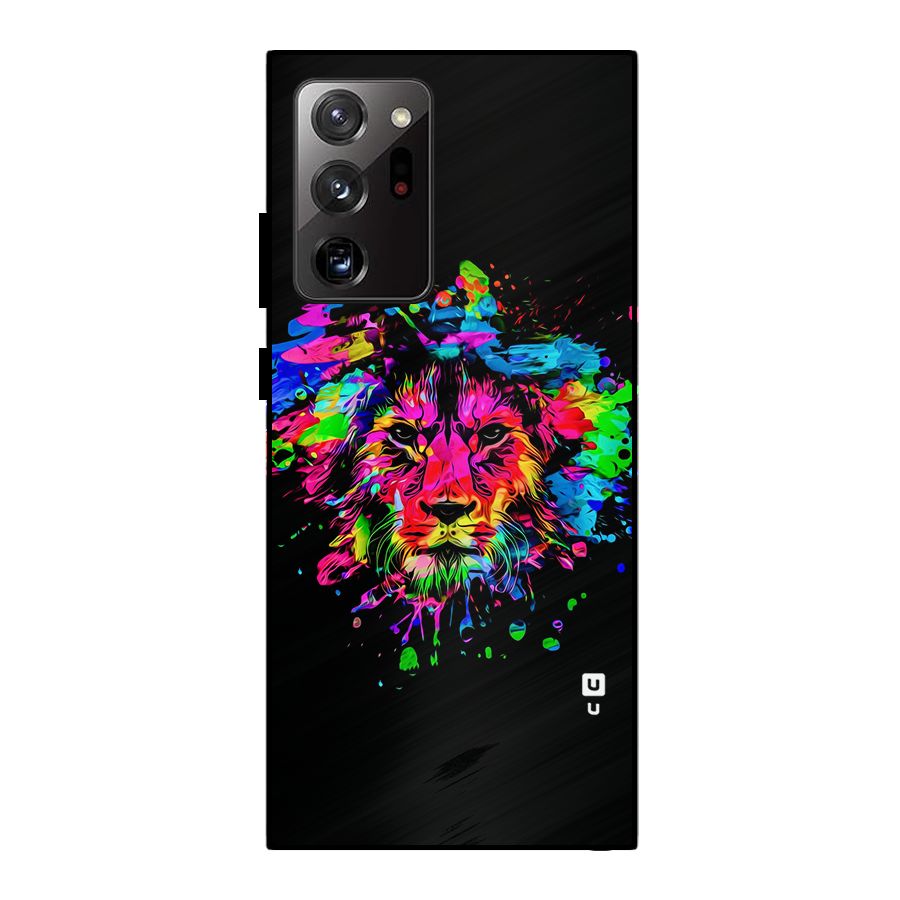 Artistic Lion Art Splash Metal Back Case for Galaxy Note 20 Ultra