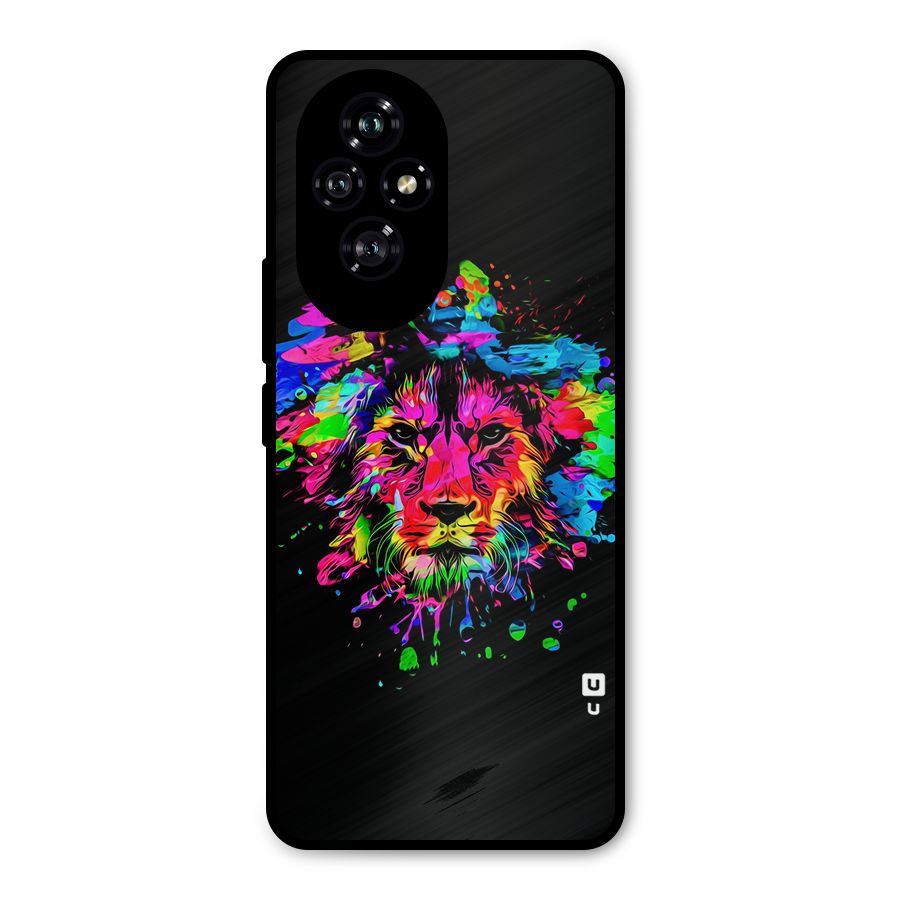 Artistic Lion Art Splash Metal Back Case for Honor 200